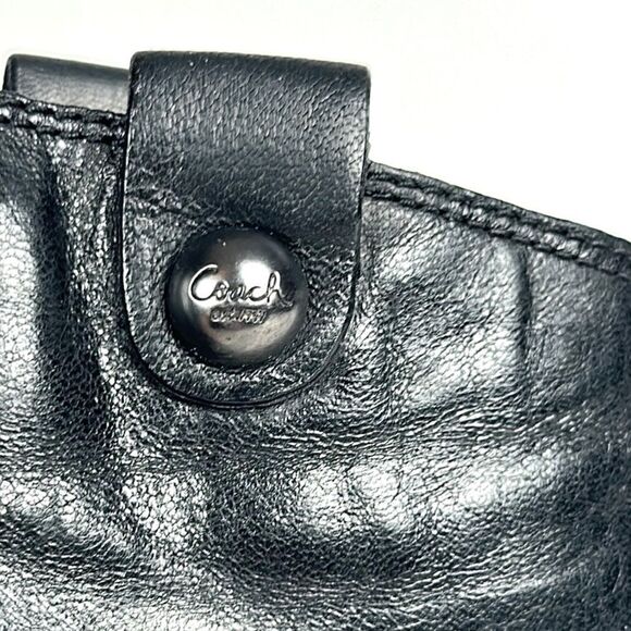 COACH Aliza Black Leather Ankle Booties High Heels size US 7 - Picture 9 of 16